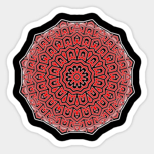 Sphere And Geometry In Red And Black Sticker
